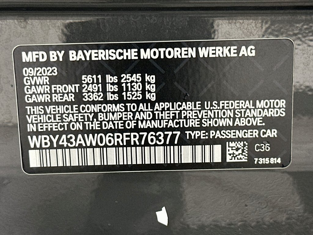 Used 2024 BMW i4 eDrive35 w/ M Sport Package RWD image 33