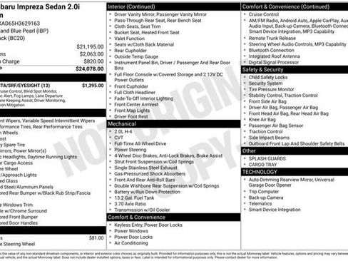 Used 2017 Subaru Impreza 2.0i Premium w/ BSD & Rcta/SRF/Eyesight image 10