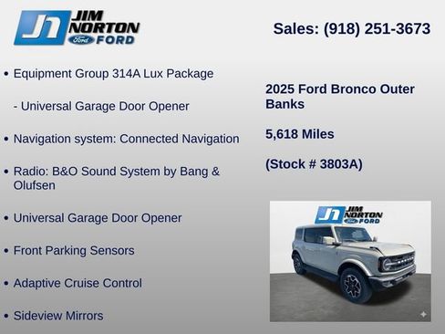 Used 2025 Ford Bronco Outer Banks AWD/4WD image 13