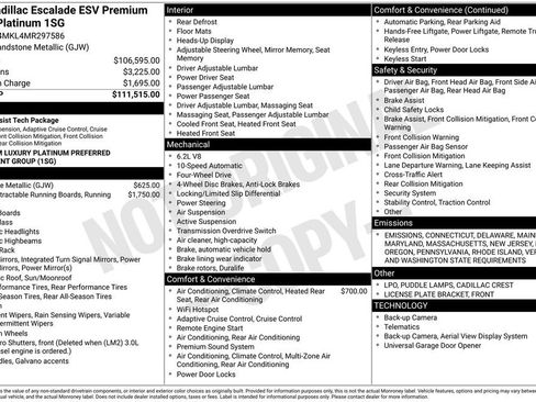 Used 2021 Cadillac Escalade ESV Premium Luxury Platinum image 17