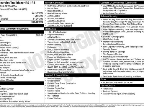 Used 2023 Chevrolet TrailBlazer RS AWD/4WD image 31