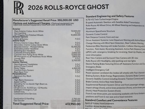Used 2026 Rolls-Royce Ghost AWD/4WD image 25