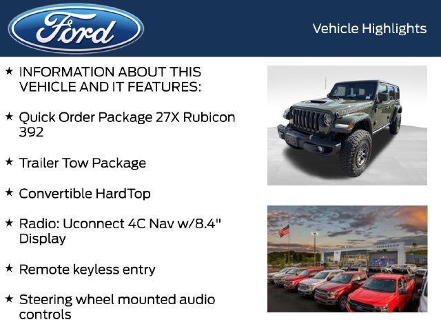 Used 2023 Jeep Wrangler Unlimited Rubicon 392 w/ Trailer Tow Package AWD/4WD image 5
