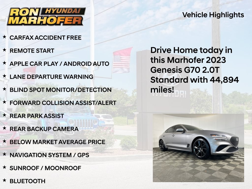 Used 2023 Genesis G70 2.0T w/ Sport Prestige Package RWD image 15