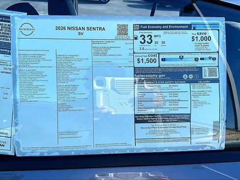 New 2026 Nissan Sentra SV w/ Floor Mat Package image 12