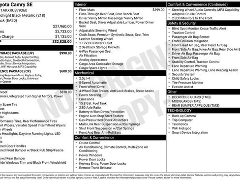 Used 2024 Toyota Camry SE w/ Audio Upgrade Package FWD image 41