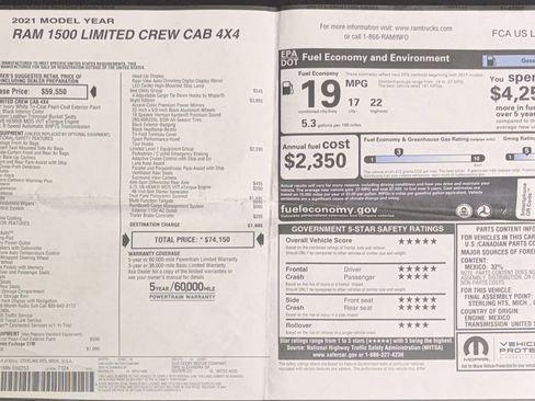 Used 2021 RAM 1500 Limited w/ Night Edition AWD/4WD image 47