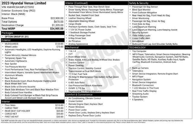 Certified 2023 Hyundai Venue Limited FWD image 12