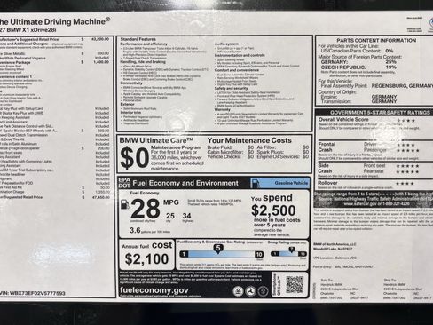 New 2027 BMW X1 xDrive28i AWD/4WD image 31