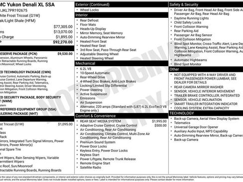 Used 2023 GMC Yukon XL Denali w/ Denali Reserve Package RWD image 10