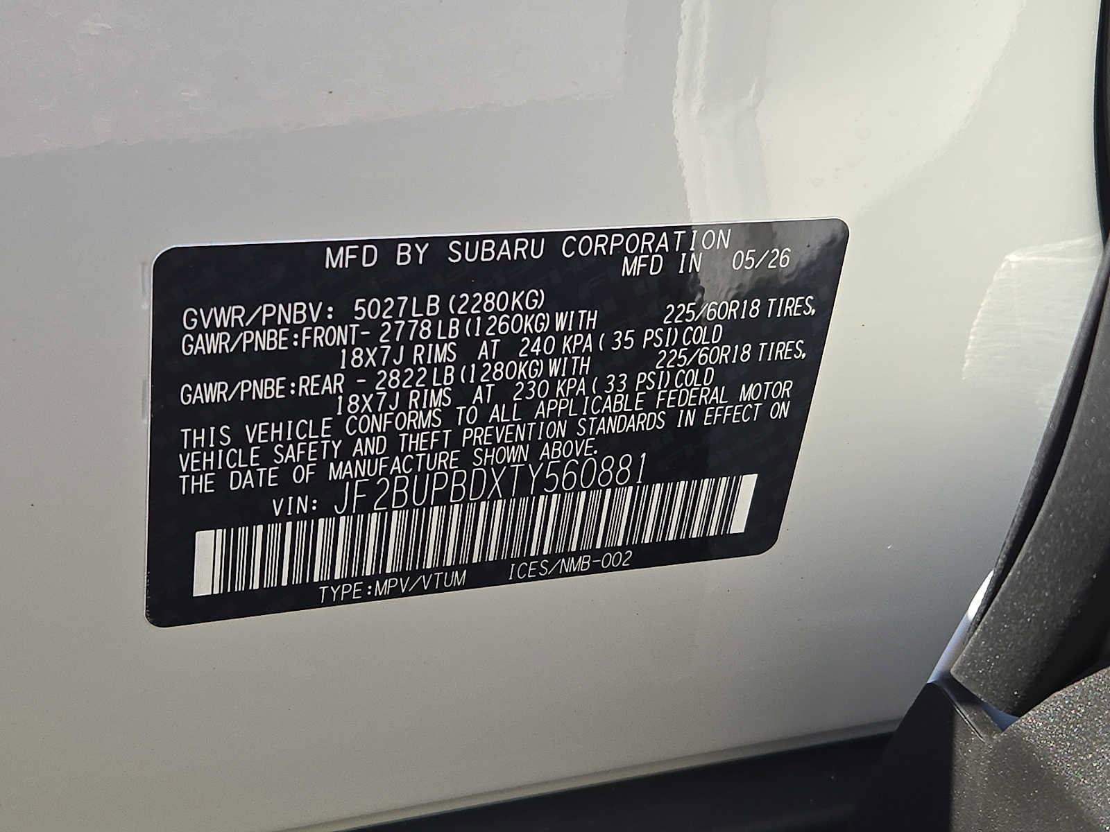 New 2026 Subaru Outback Premium AWD/4WD image 9