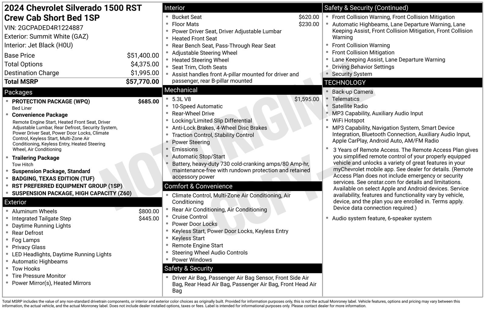 Used 2024 Chevrolet Silverado 1500 RST w/ Protection Package RWD image 7