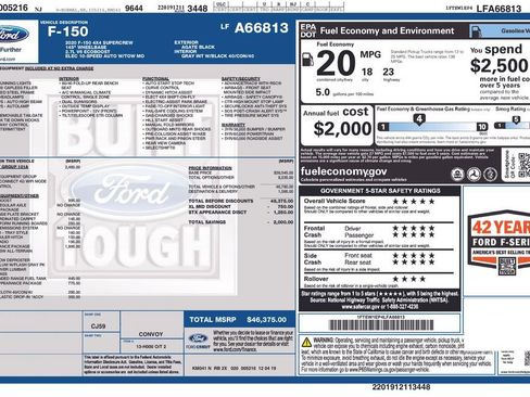 Used 2020 Ford F150 XL w/ Equipment Group 101A Mid image 27