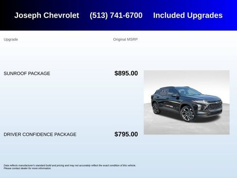 Used 2025 Chevrolet Trax RS w/ Sunroof Package FWD image 5