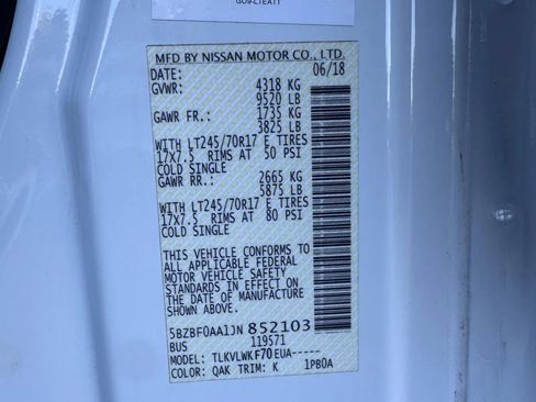 Used 2018 Nissan NV 3500 S image 30