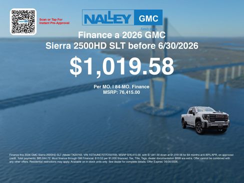 New 2026 GMC Sierra 2500 SLT w/ Texas SLT Premium Package AWD/4WD image 7