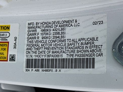 Used 2023 Honda Accord EX image 12