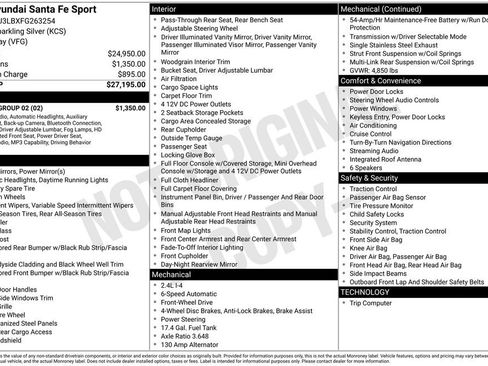 Used 2015 Hyundai Santa Fe Sport w/ Option Group 02 FWD image 30