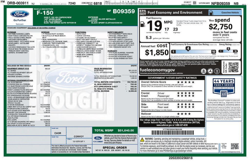 Used 2022 Ford F150 XL w/ STX Appearance Package AWD/4WD image 16