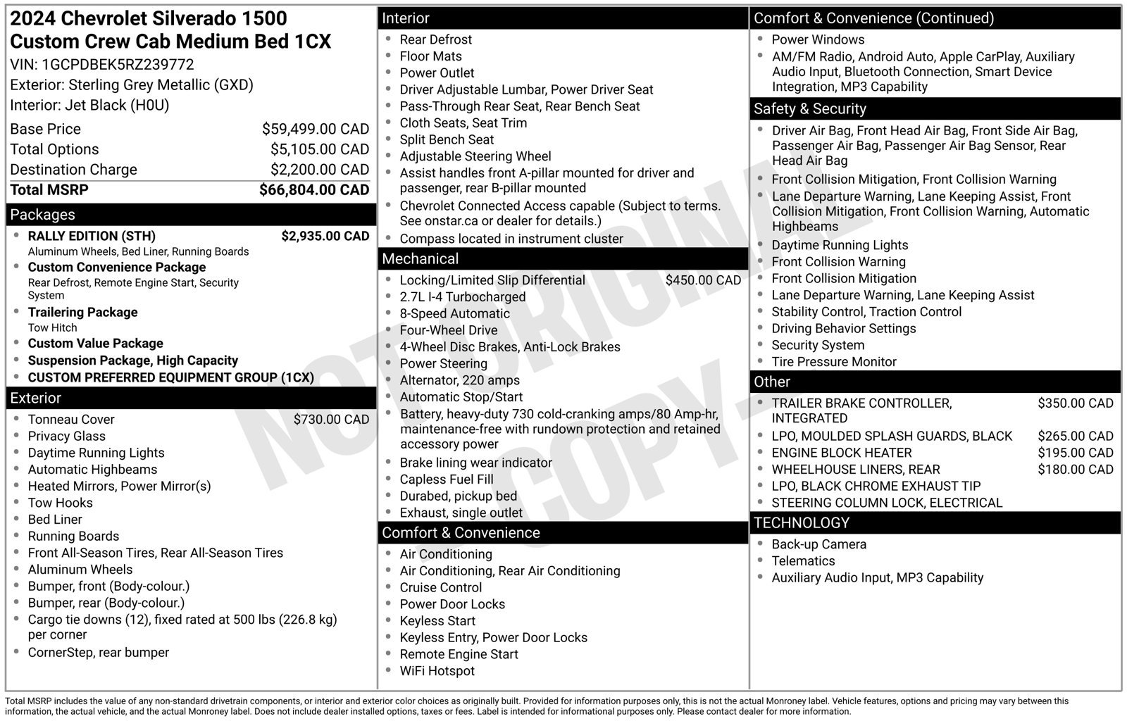 Used 2024 Chevrolet Silverado 1500 Custom w/ Rally Edition AWD/4WD image 11