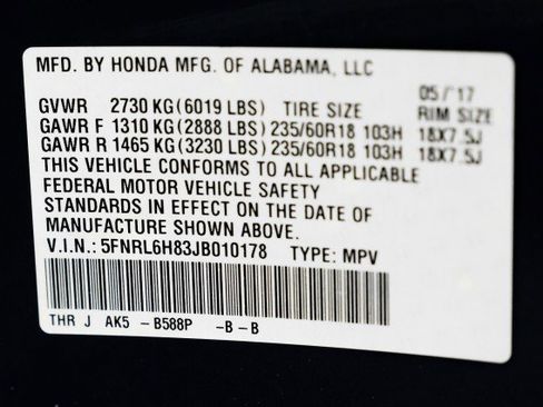 Used 2018 Honda Odyssey Touring image 56