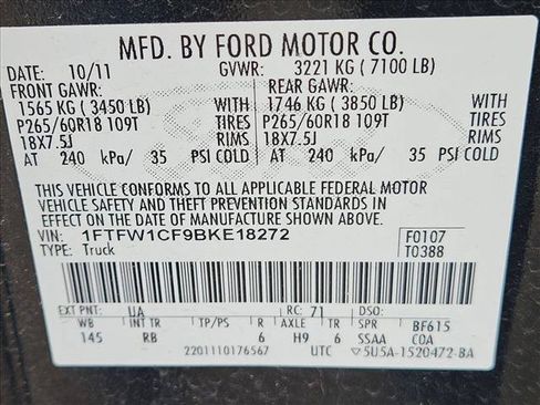 Used 2011 Ford F150 FX2 w/ FX Plus Pkg RWD image 13