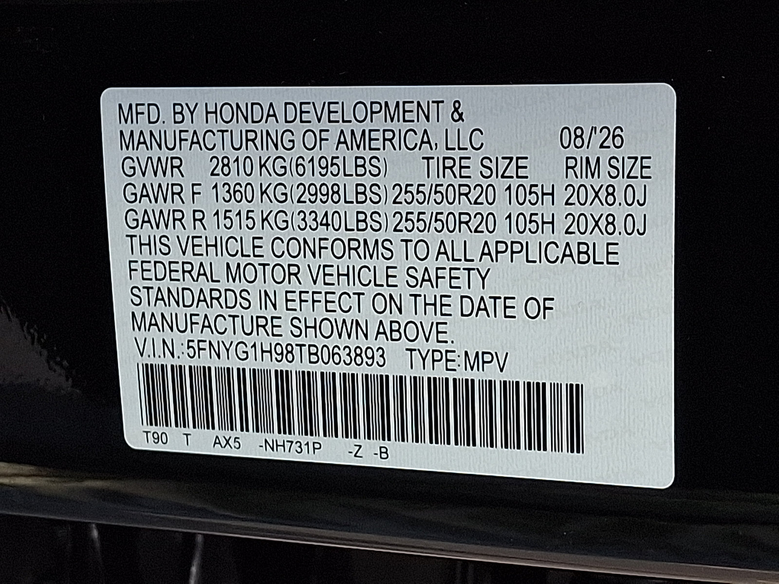 New 2026 Honda Pilot Black Edition image 10