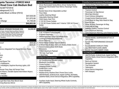 New 2026 Toyota Tacoma TRD Off-Road w/ TRD Off Road Upgrade Package AWD/4WD image 7