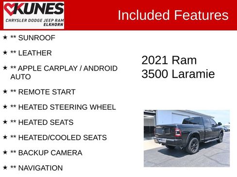 Used 2021 RAM 3500 Laramie AWD/4WD image 3