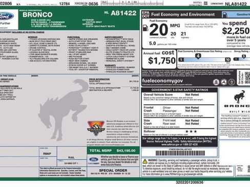 Used 2022 Ford Bronco Outer Banks AWD/4WD image 13