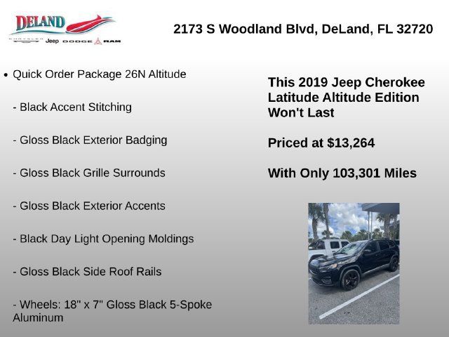 Used 2019 Jeep Cherokee Latitude Plus AWD/4WD image 2
