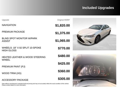 Used 2021 Lexus ES 350 w/ Premium Package FWD image 6