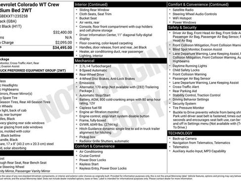 Used 2026 Chevrolet Colorado W/T RWD image 11