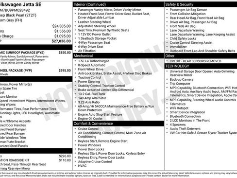 Used 2023 Volkswagen Jetta SE w/ Panoramic Sunroof Package FWD image 7