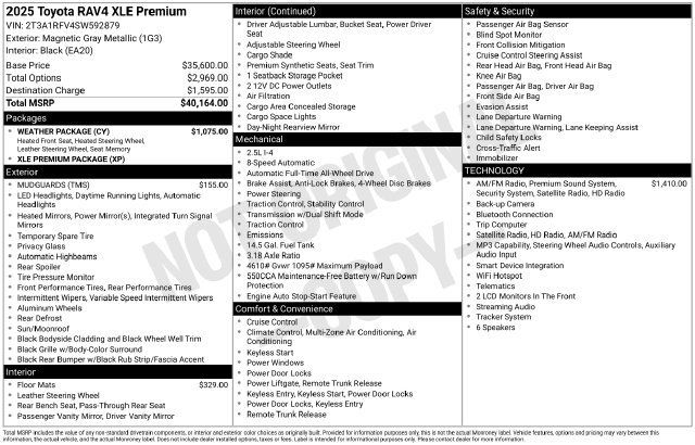 Used 2025 Toyota RAV4 XLE Premium w/ Weather Package AWD/4WD image 31