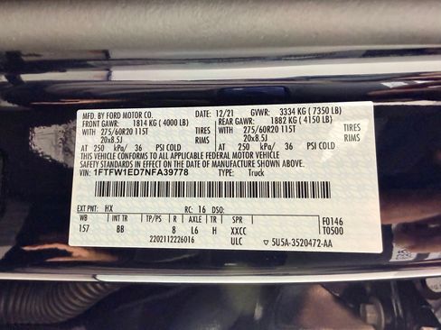 Used 2022 Ford F150 Platinum w/ Equipment Group 701A High AWD/4WD image 26