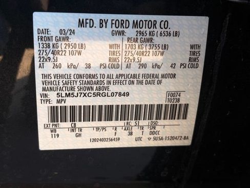 Used 2024 Lincoln Aviator Reserve w/ Equipment Group 201A AWD/4WD image 34