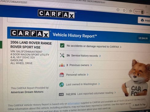 Used 2006 Land Rover Range Rover Sport HSE image 16