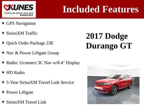 Used 2017 Dodge Durango GT w/ Nav & Power Liftgate Group AWD/4WD image 3
