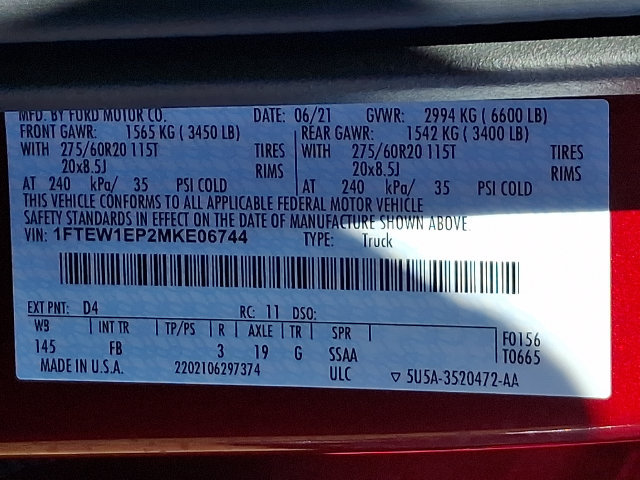 Used 2021 Ford F150 XLT w/ Equipment Group 302A High AWD/4WD image 31