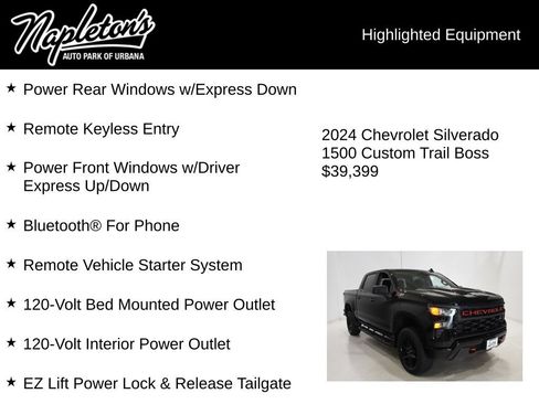 Used 2024 Chevrolet Silverado 1500 Custom Trail Boss AWD/4WD image 16
