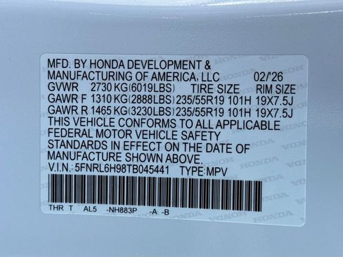 New 2026 Honda Odyssey Elite image 27