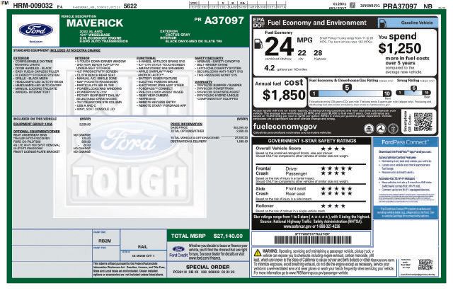 Used 2023 Ford Maverick XL w/ Equipment Group 100A Standard AWD/4WD image 22