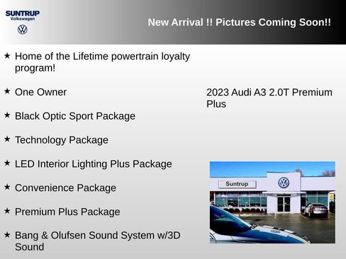 Used 2023 Audi A3 2.0T Premium Plus w/ Premium Plus Package FWD image 3