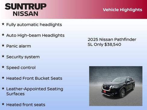New 2025 Nissan Pathfinder SL image 30