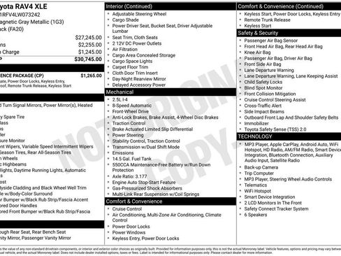 Used 2020 Toyota RAV4 XLE w/ Convenience Package FWD image 42