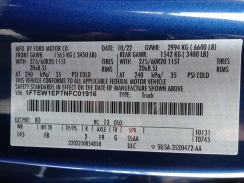 Used 2022 Ford F150 XLT w/ Equipment Group 302A High AWD/4WD image 23