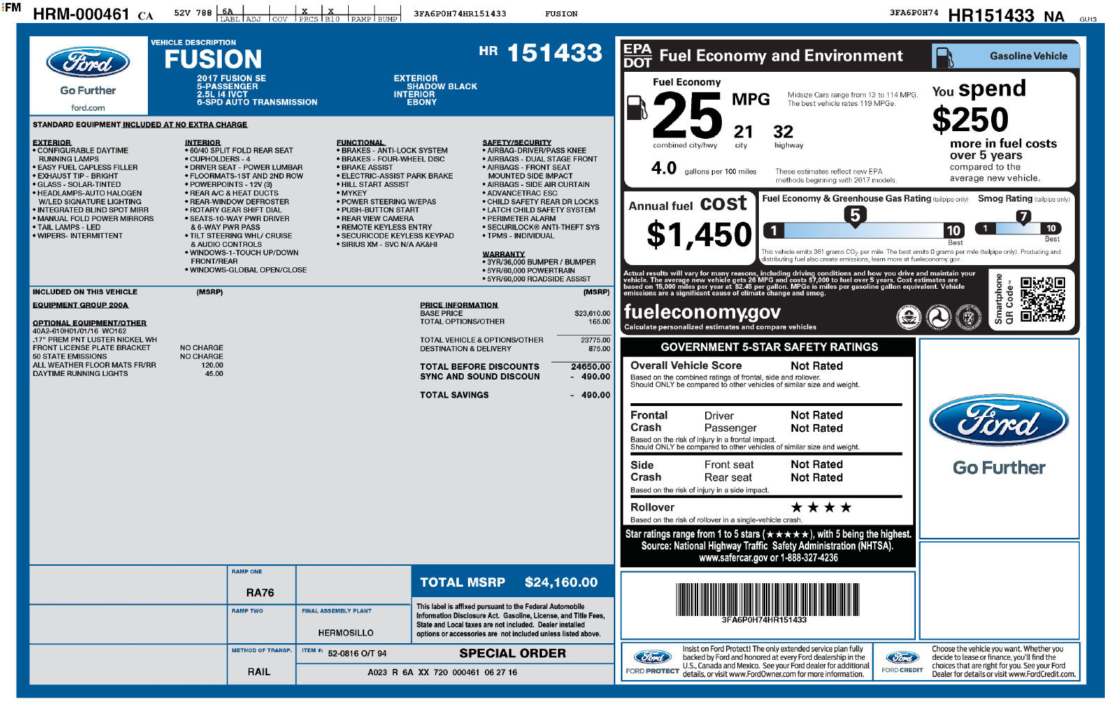 Used 2017 Ford Fusion SE FWD image 4