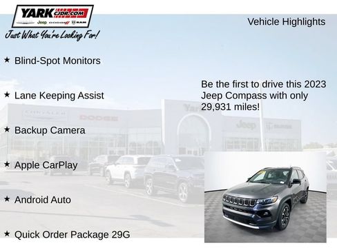 Certified 2023 Jeep Compass Limited AWD/4WD image 12