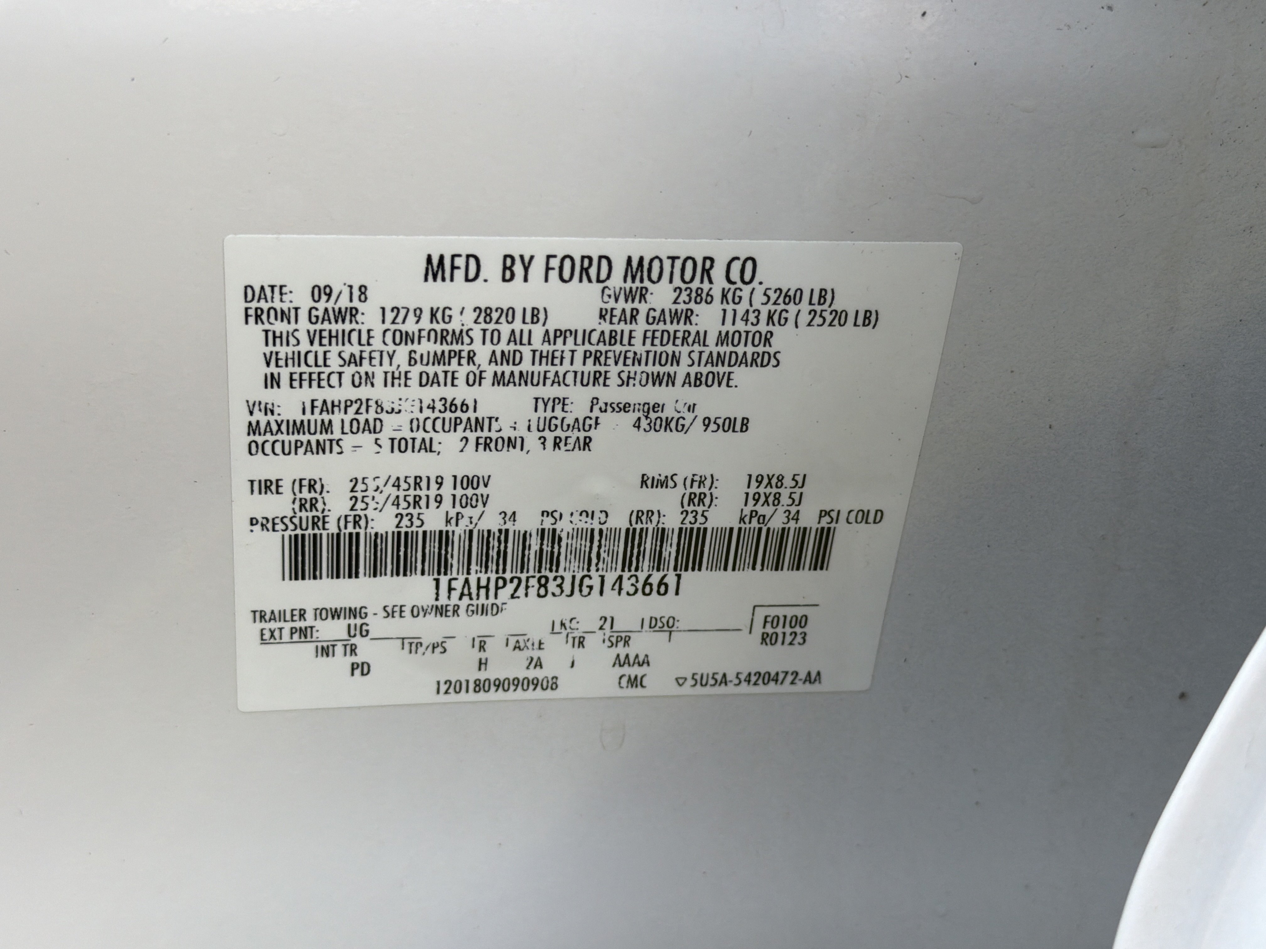 Used 2018 Ford Taurus Limited w/ Driver Assist Package FWD image 37